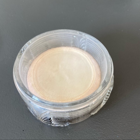 Vintage Powder Jar Antique Cut Glass with Design Lid Art Deco Floral Basket Etch - Picture 11 of 11